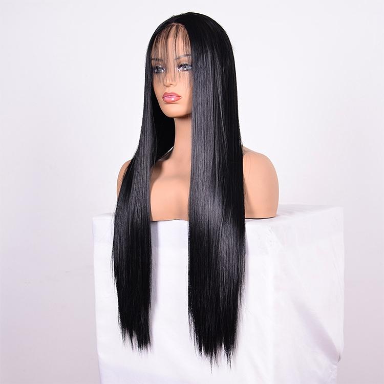 NNEIDS 14 Straight Lace Front Human Hair Wig - Style 1 No Code