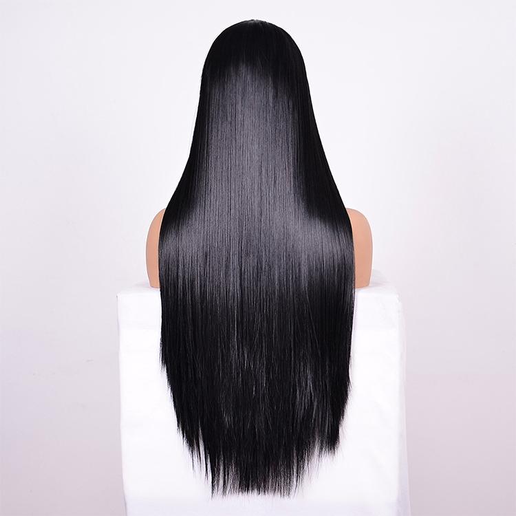 NNEIDS 14 Straight Lace Front Human Hair Wig - Style 1 No Code