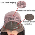 NNEIDS 14 Straight Lace Front Human Hair Wig - Style 1 No Code