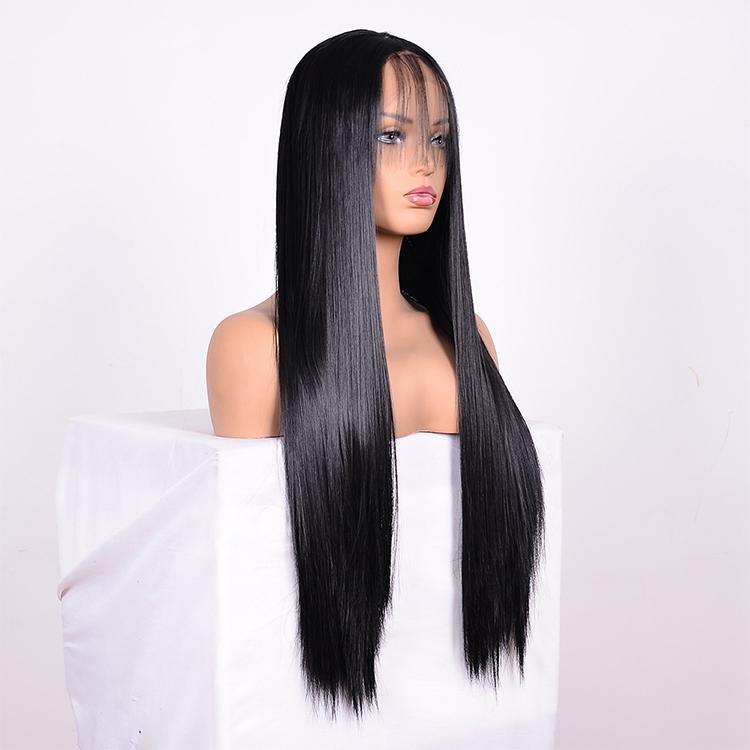 NNEIDS 1 Style Straight Lace Front Human Hair Wig - 16