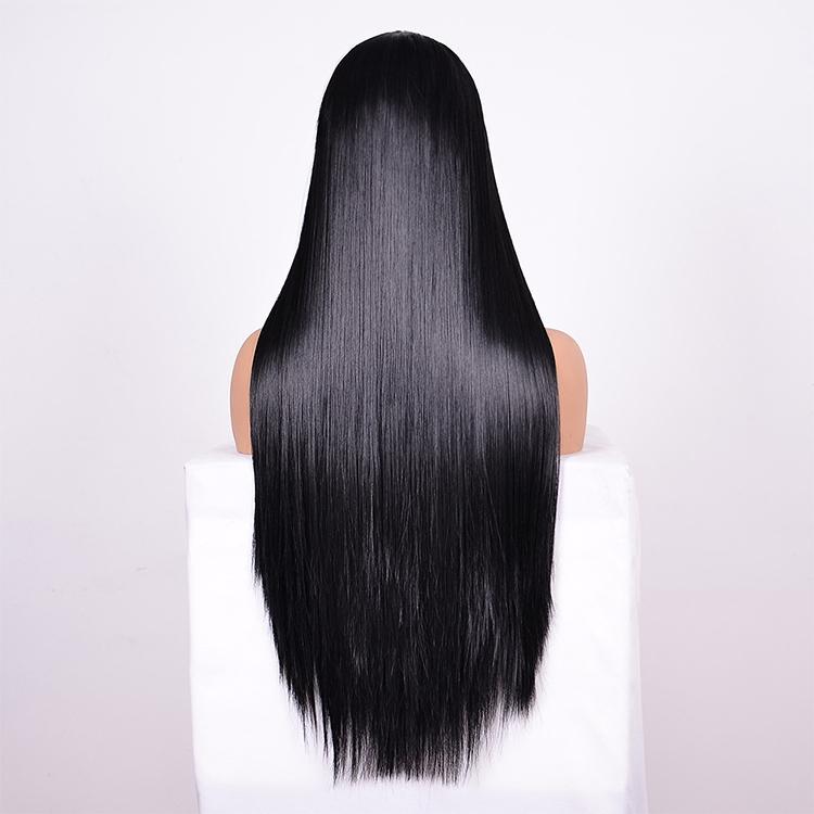 NNEIDS 1 Style Straight Lace Front Human Hair Wig - 16