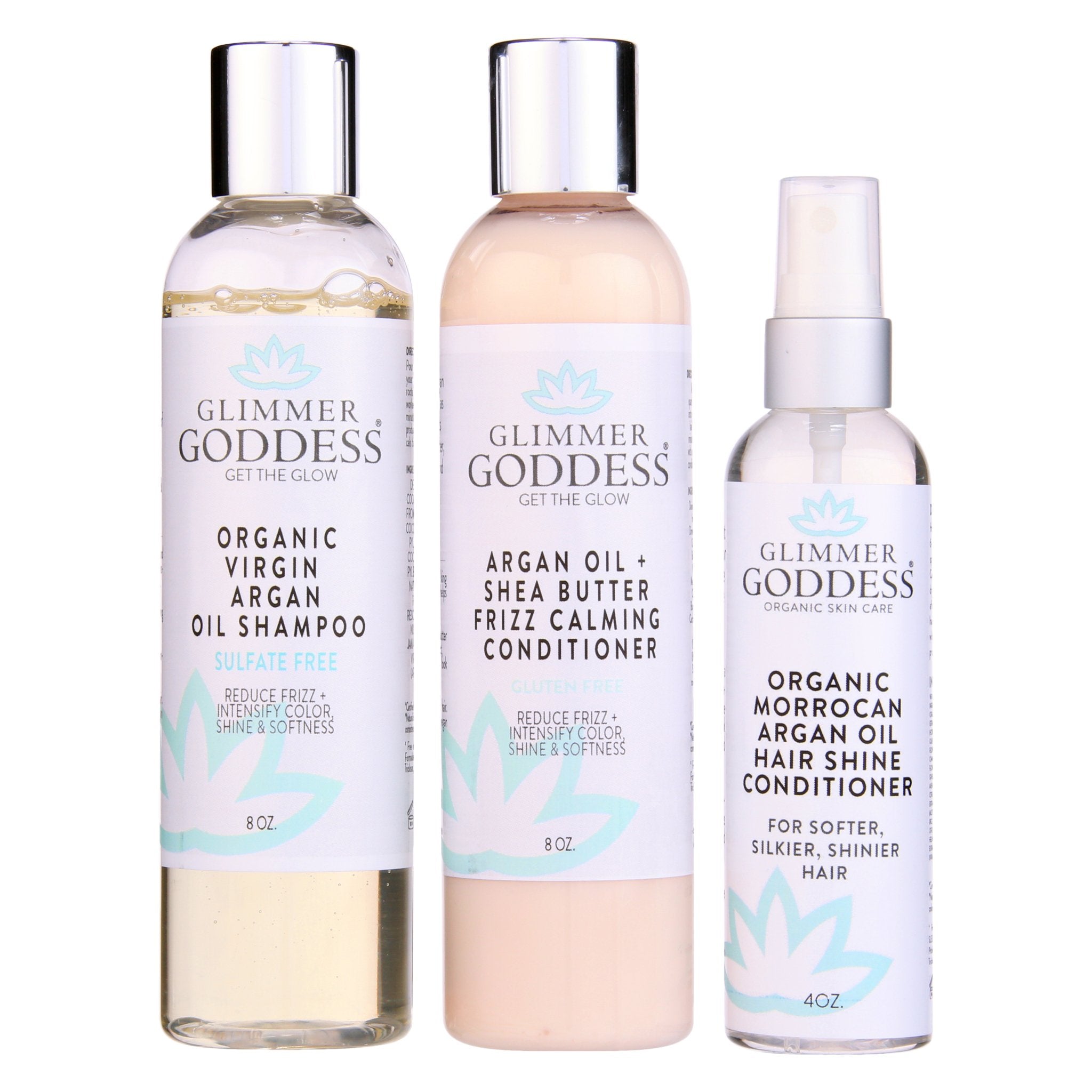 Organic Argan Oil Hair Treatment Trio – Hydrating 3-Step System